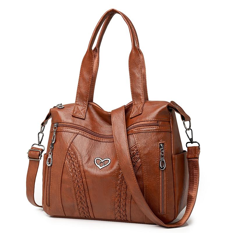 Women's Handbag Soft Leather Shoulder Bag Large Capacity Tote Bag