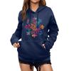 Women's Winter Christmas Printed Pullover Hooded Sweatshirt Fleece Long Sleeve Sweatshirt