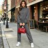 Women's Casual Long Sleeve Sweatshirt and Pants 2 Piece Set, Outfit for Home
