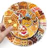 50pcs Waterproof Waffle Dessert Cartoon Stickers for Cake Storage Decoration
