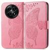 For Realme 12 5G Case Butterfly Imprinted PU Leather Magnetic Flip Stand Phone Cover
