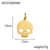 CARLIDANA Halloween Fun Party Accessories Charm Stainless Steel Pumpkin Skull Ghost Gold Plated Hat Titanium Steel Pendant