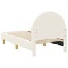 Children S Bed Frame with Headboard Cream 70 X 140 Cm Boucle