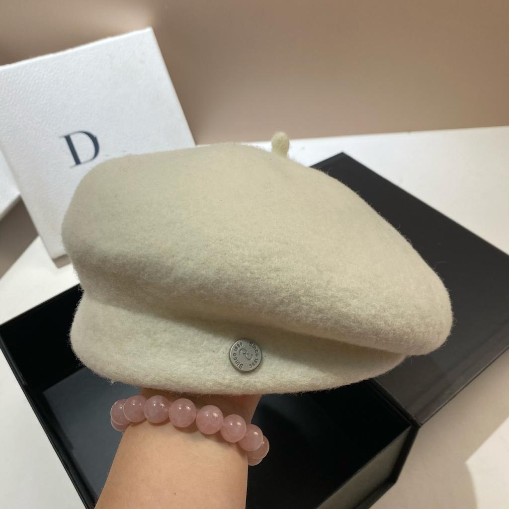 Warm Sun In Winter~ Japanese Sweet Retro Wool Beret High Quality Designer Irregular Painter Hat