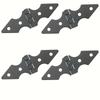 4Pcs Iron Fence Gate Hinge Heavy Duty Garden Door Hinge Replacement Rustproof Polished Finish for Yard Fence Gates Outdoor Use