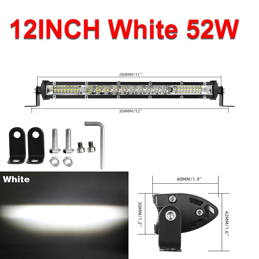 

12 22 LED Bar Work Light Yellow/White Light Bar Spot Flood Beam LED Bar For OffRoad 4x4 Jeep SUV AUTO Car Trucks Tractor 12V 24V