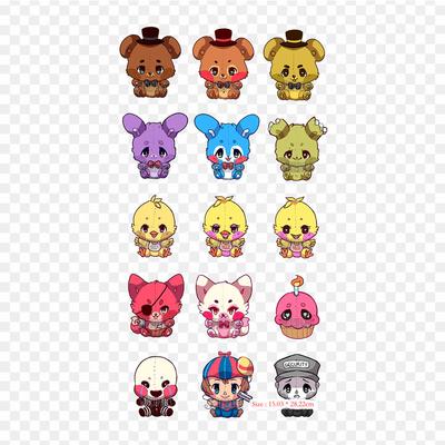Fnaf Sister Location Cute Drawings Five Nights At Freddy's Sister Lo Iron-on Transfers For Clothing Tshirt Bag Heat Transfer Stickers Iron On Patches