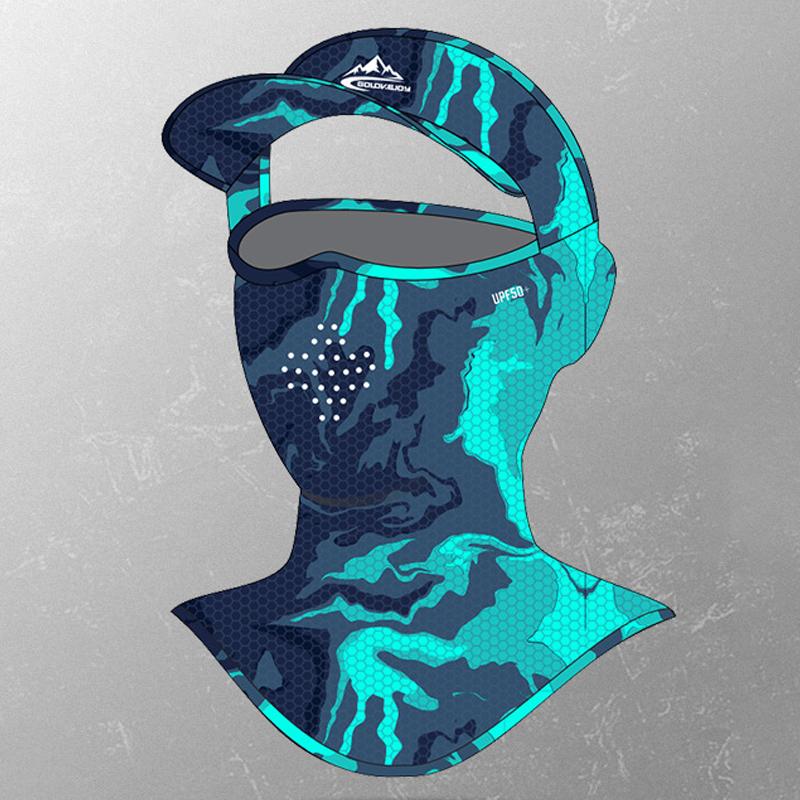 Chapéu balaclava masculino de verão camuflagem secagem rápida boné de pesca respirável capa de rosto para passeios ao ar livre chapéu de sol chapéu de beisebol com parte superior vazia
