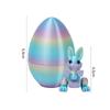 Kids  Childrens 4pcs Cute 3D Printed Rabbit Egg Playset with Mini Bunny Surprise Egg for Easter Party Favors Birthdays Gift Presents Goodies Filler