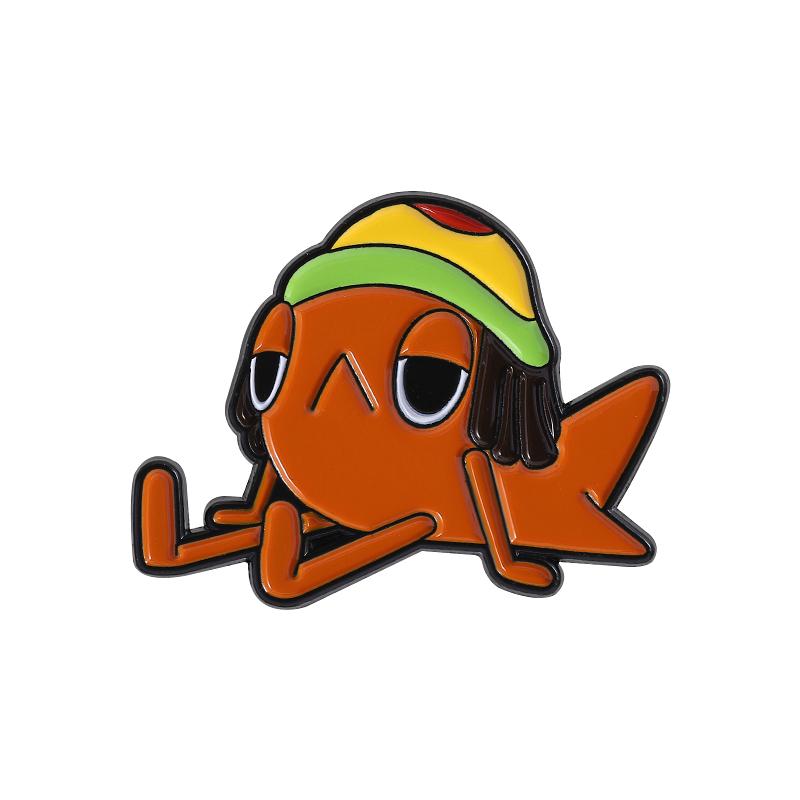Niedliche Goldfisch-Cartoon-Emaille-Pins, personalisierte Steve-der-Fisch-Broschen, Anstecknadeln, Kleidung, Tierschmuck, Geschenk für Freunde