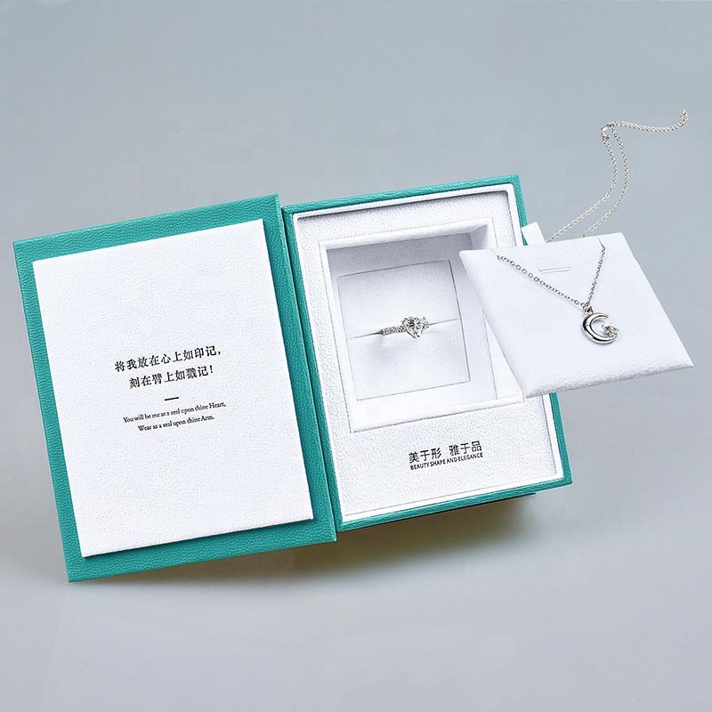 Custom Logo Bible Book Shaped Leather Filled Paper Jewelry Box Ring Earring Pendant Necklace Velvet Packaging Box