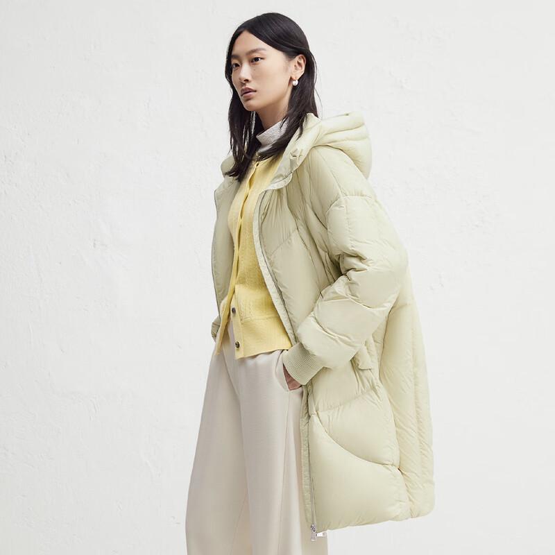 Broadcast Women's Warm Hooded Mid-Length Down Jacket