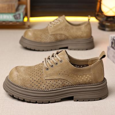 Fashion Breathable Male Casual Leather Shoes Thick Bottom Business Flats Men Fashion Walking Shoes Tenis Masculino Oxford Shoes Sneakers