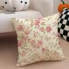 Fresh Floral Pillow Elegant Minimalist Cushion Cover Throw Pillow Cover Hidden Button Durable Polyester Chair Cushion