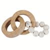 1 Pc Decorative Wood Knot Link Chain, Boho Style for Farmhouse Aesthetic Room Decor and Tierd Tray, Natural Wooden Knot Chain Link