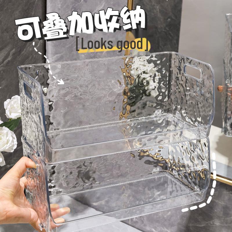 Clear Acrylic Cosmetics Organizer & Storage Box for Bathroom and Vanity