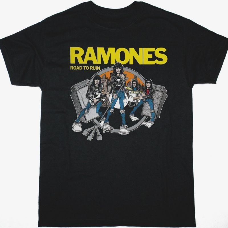 Ramones Road To Ruin Black T-Shirt L