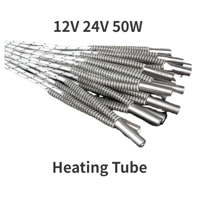 1M Heating Tube 6*20mm 12V 24V 50W Ceramic Cartridge Heater Reprap Mendel for Hotend Cable Printhead Induction Heater Element