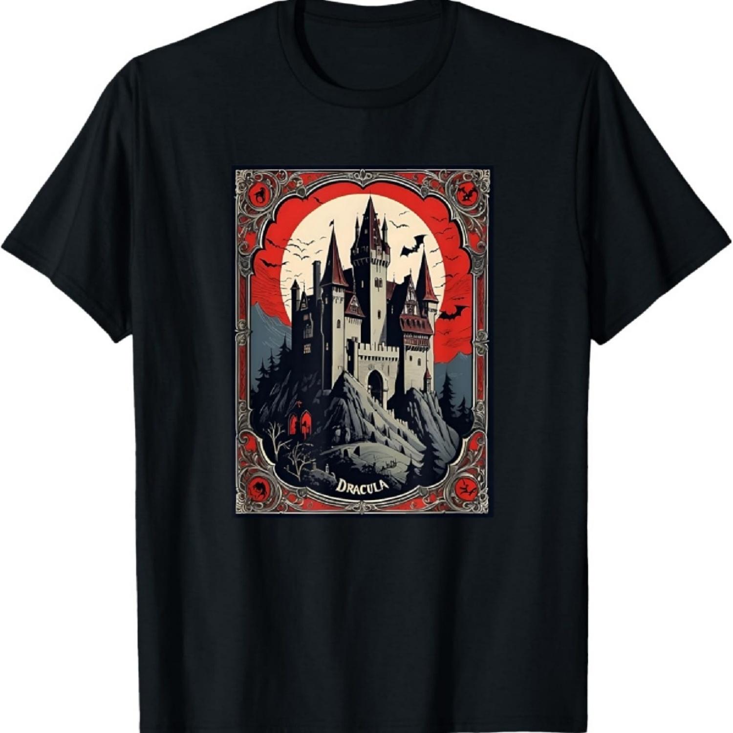 

Dracula s Castle Book Cover Illustration T-Shirt XXXXXL різнокольоровий