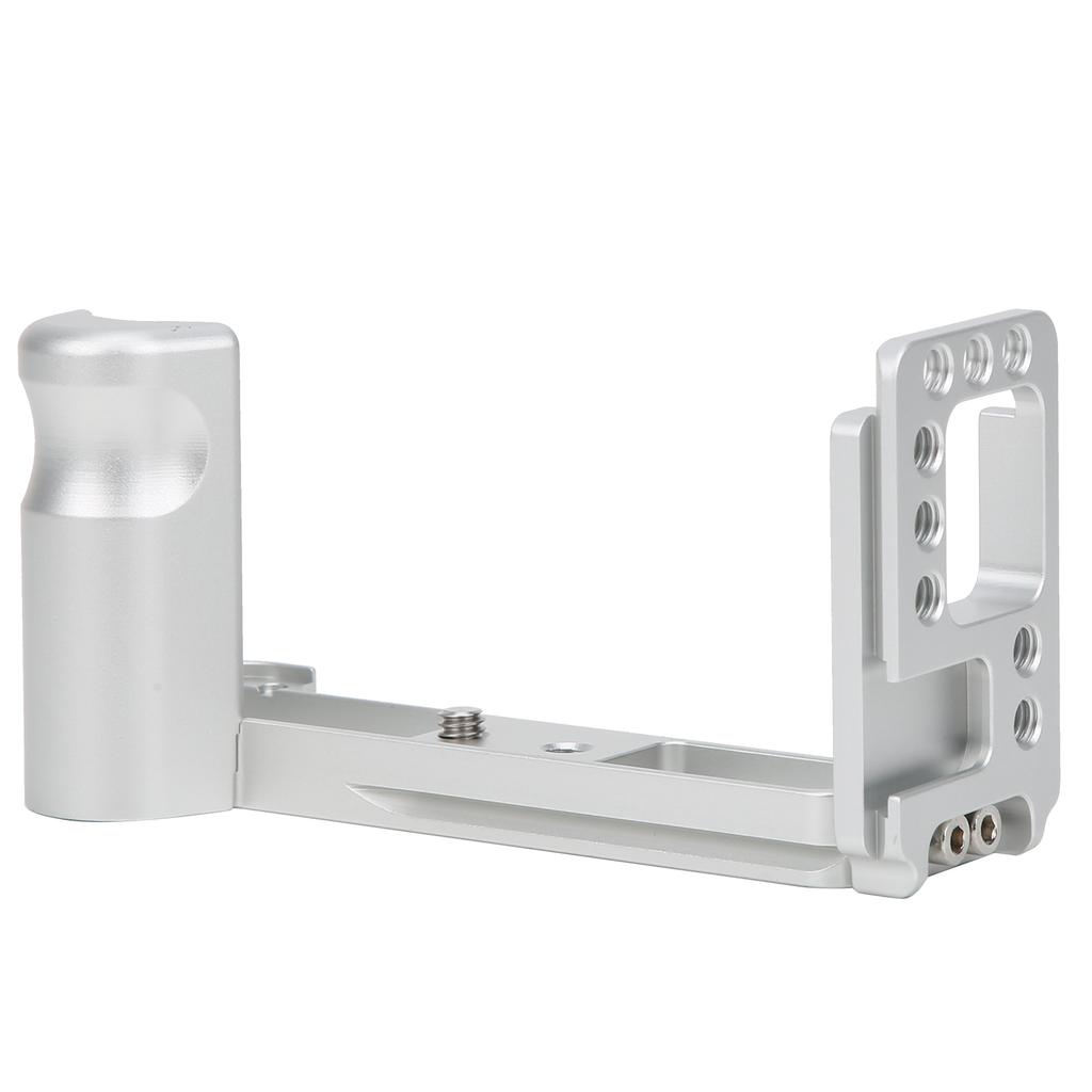 Aluminium Alloy Handle L Quick Release Plate Vertical Shooting for Fuji XA7 Camera(silver )