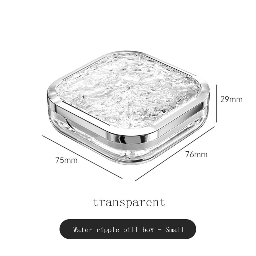 Water Ripple Pill Box Small Pill Box Daily Pill Box Organizer Travel Pill Container 4/6 Compartment Pill Holder Mini Pill Box