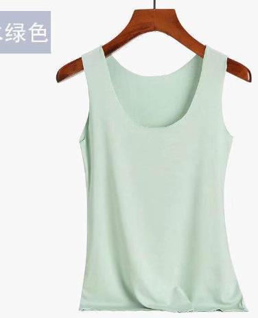 

Ice Silk Traceless Vest Women s Outer Wear Slim Fit Versatile Bottom Sleeveless Modal Suspender Small Vest Summer 4XL
