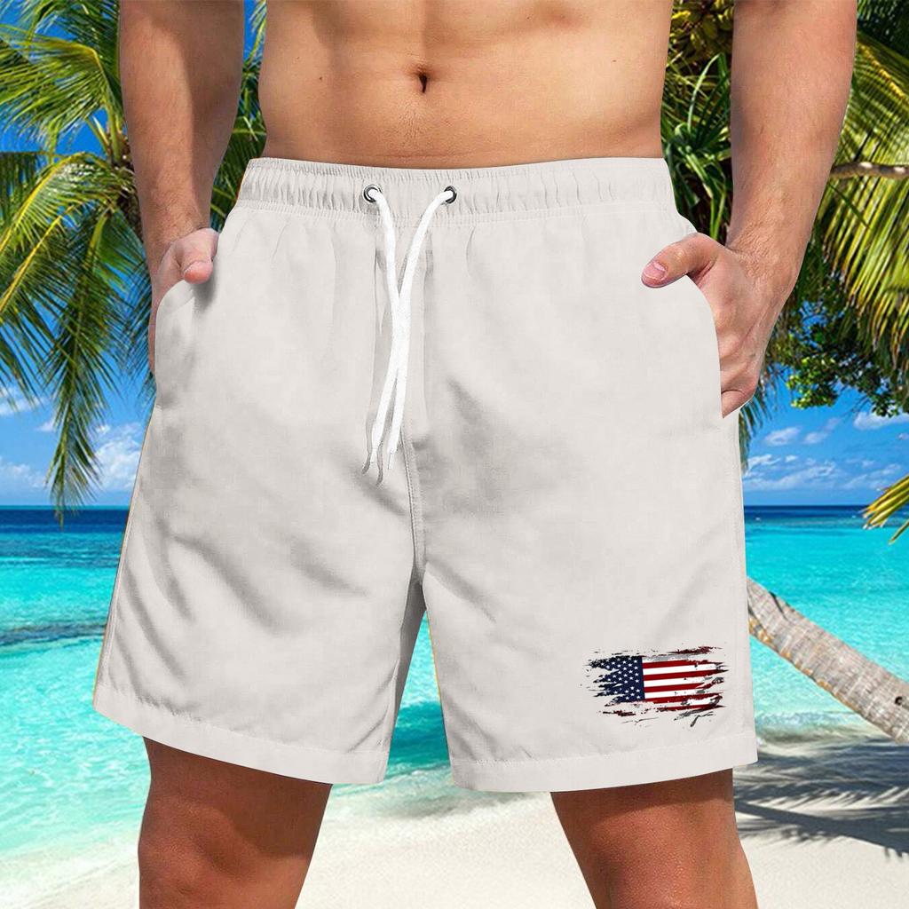 Herren Unabhängigkeitstag Print Schnürshorts Freizeithose