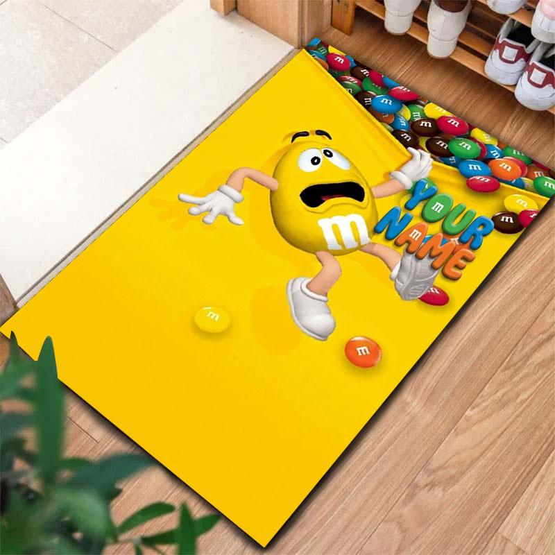 M&M's Custom Name Carpet Rug for Living Room Bedroom Home Sofa Decoration,Kids play Non-slip Floor Mat