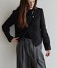 MAKE A TOAST Layered Belted Wide Slacks (Dark Gray) Mbffpa005Dg