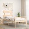 VidaXL Bed Frame with Headboard 90x200 Cm Solid Wood 3195336