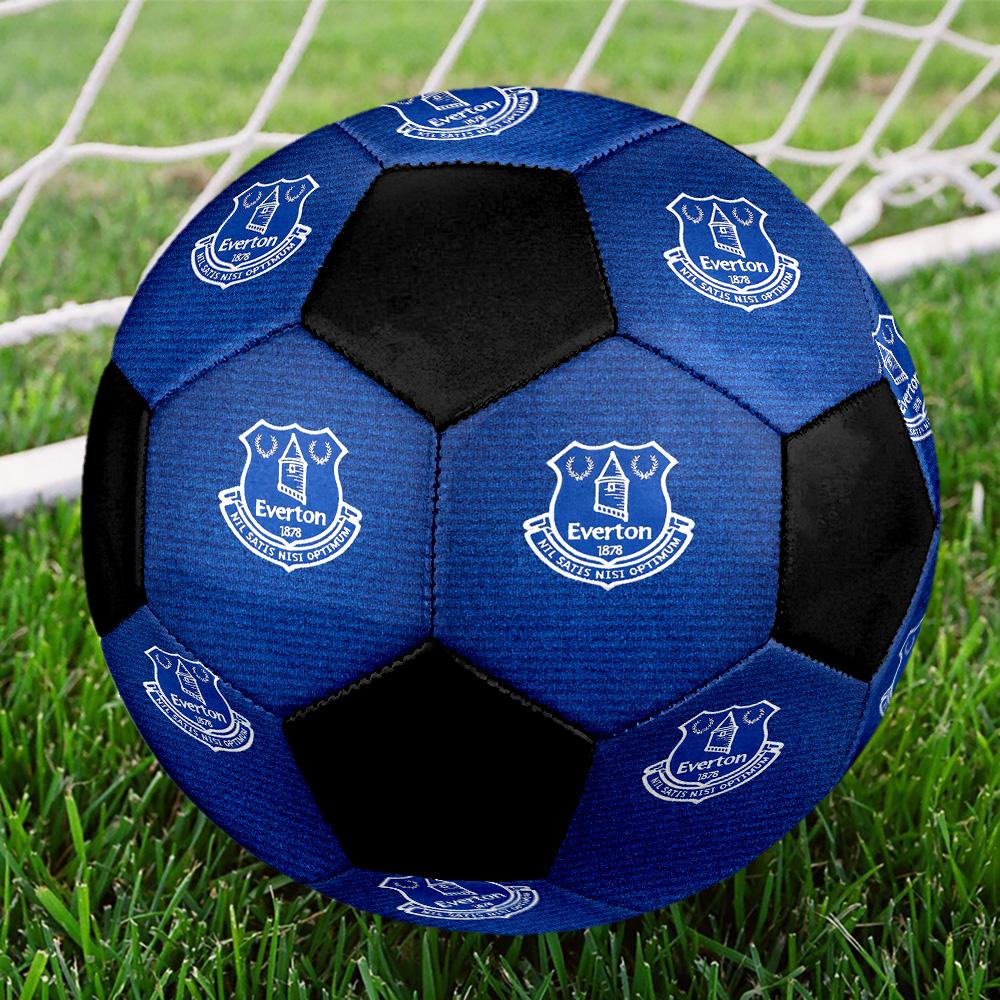 Everton Indoor Soccer Ball Colorful All Ages Size 5 Machine Stitched PVC Competition Ready Durable High-Bounce