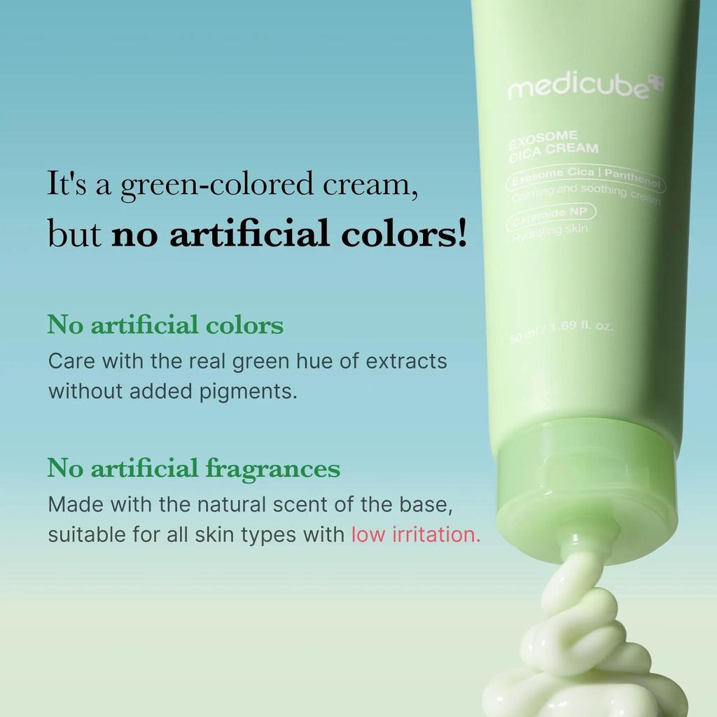 [medicube] Exosome Cica Cream | Hydrating & Soothing Cream with Exosome Cica and Ceramides Lightweight Moisturizer Moisturizing Skincare