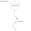 Rhinestone Pearl Back Chain Necklace Long Drop Backless Dress Jewelry For Women Wedding Party Accessories