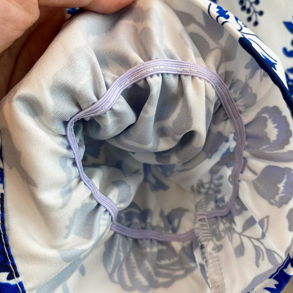 Summer Women Designer Vintage Print Runway Dress Elegant V-neck Single Breasted Party Dresses