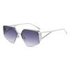 Fashionable Polygon Alloy Metal Sunglasses for Female & Male Stylish Euro-American INS Stylish Sun Eyewear for a Chic Look