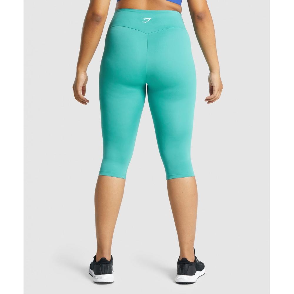 Gymshark Training Cropped Leggings Teal B1a1u Tbbb
