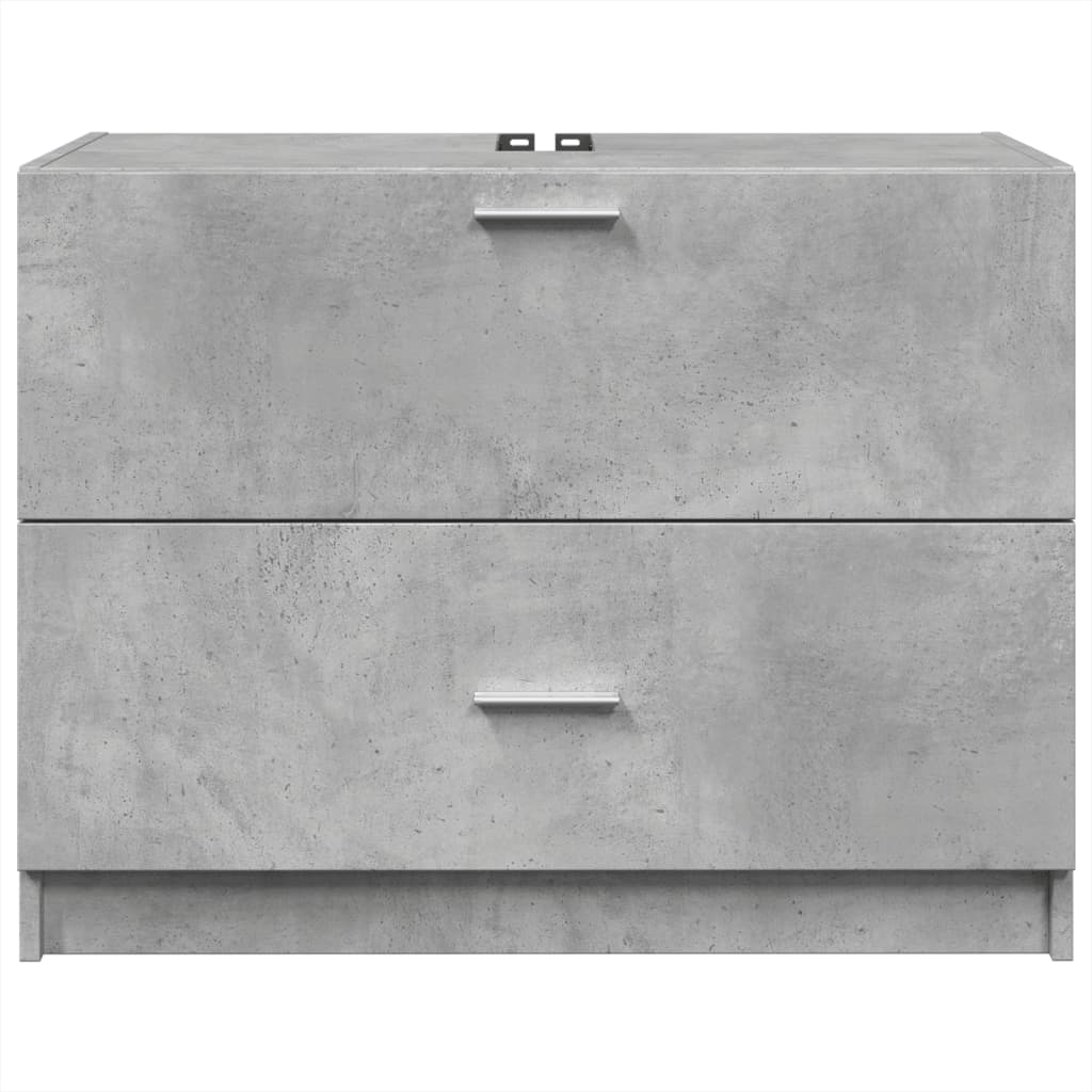 Bathroom Vanity Unit Concrete Grey 78 X 37 X 59 Cm Particleboard