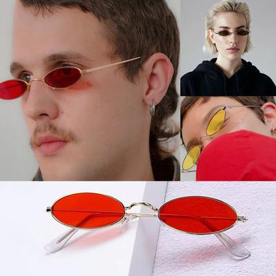 Kleine ovale Sonnenbrille, Sommer-Sonnenbrille, Legierung, kleiner Rahmen, Sonnenbrille für klassische Metallrahmen, Herren- und Damenbrillen