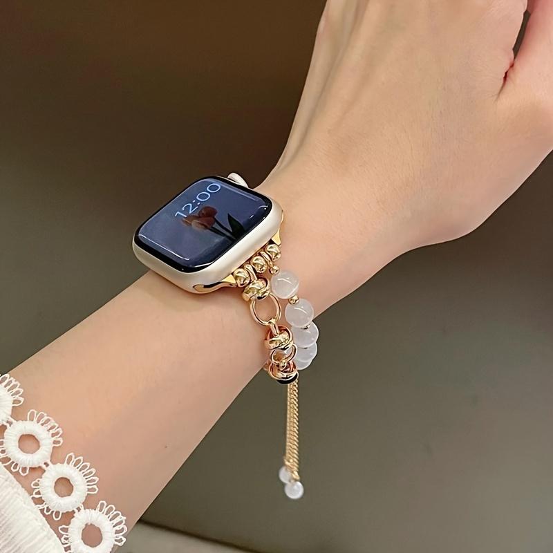 1 piece, fashionable opal bead chain bracelet, small fragrance adjustable buckle, watch strap bracelet.