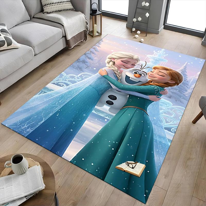 1pc Elsa Frozen Anna Carpet Office Rug Outdoor Mat Home Decor Area Carpet Festival Gift Office desk chair carpet
