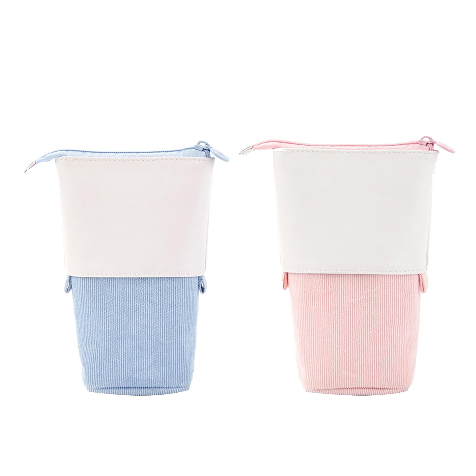 

Телескопический держатель для ручки-карандаша Чехол для канцелярских принадлежностей Вельветовая сумка-трансформер-стойка One Size розовый