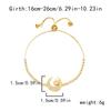 Exquisite Inlaid Zircon Moon Star Bracelets For Women Men Elegant Sweet Crescent Star Box Chain Bangles Fashion Wedding Jewelry