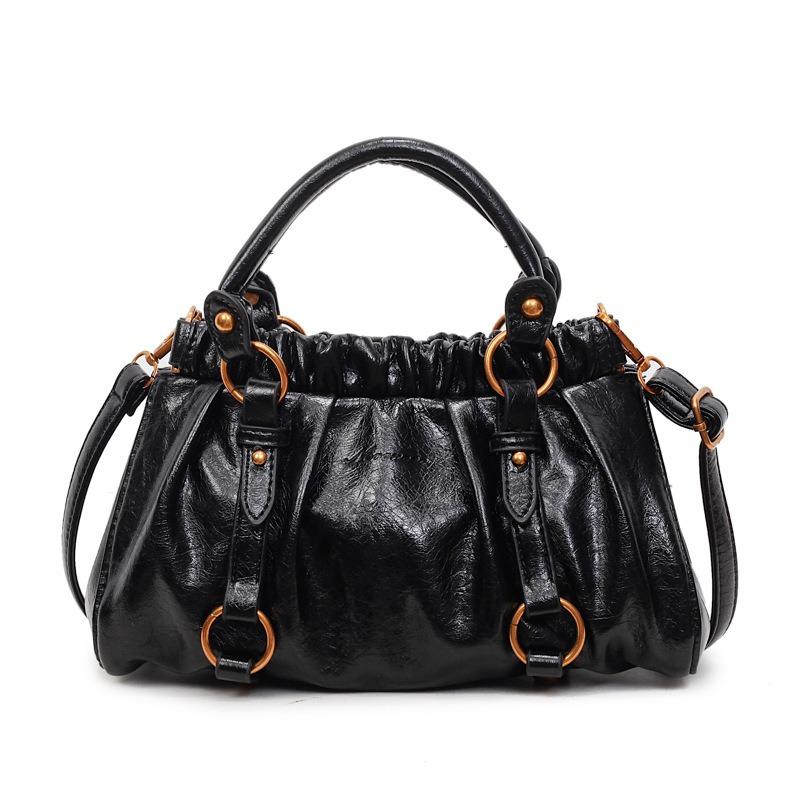 Folded Handbag Bag Women's New Retro Underarm Cloud Bag Dumpling Bag High-end Portable Shoulder Bag