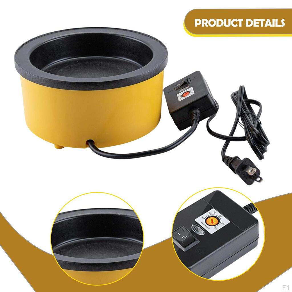 Electric Glue Pot Skillet Fast Heating with Adjustable Temperature 140-220°C for Crafting