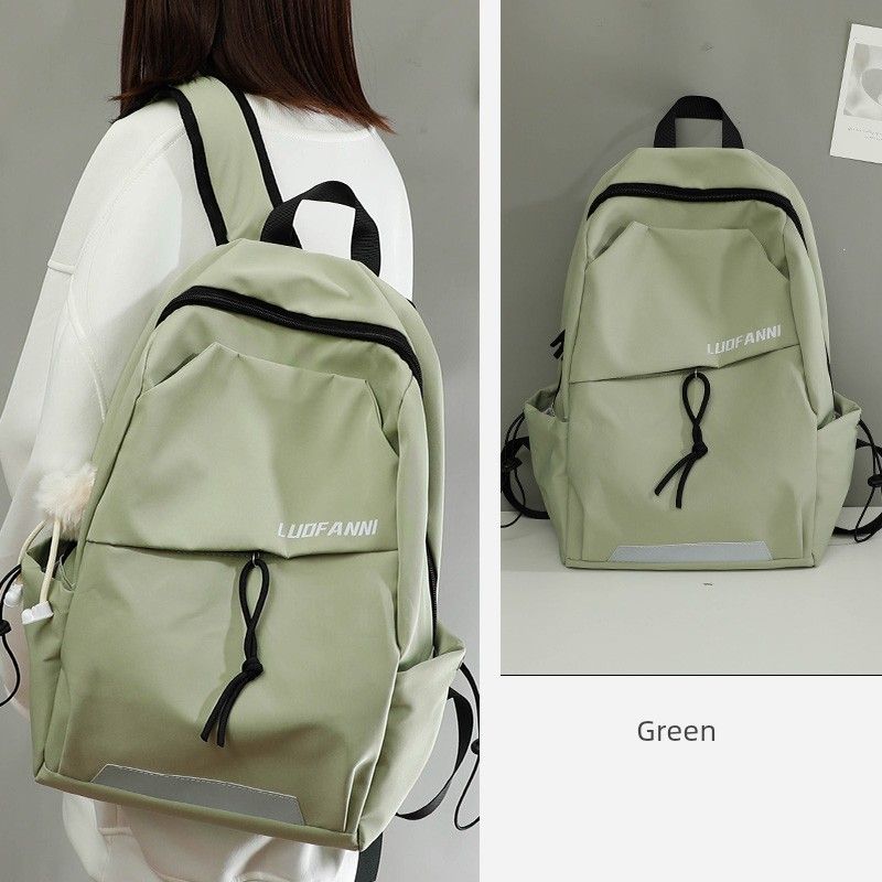 

High School Student Bag Female College Student Travel Lightweight Good-looking Backpack Female Backpack 2025 New Arrival Travel Backpack Green