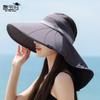Summer Large Brim Shawl Neck Protection Sun Protection Cap Outdoor Travel UV Protection Sun Hat Versatile Empty Top Hat Children