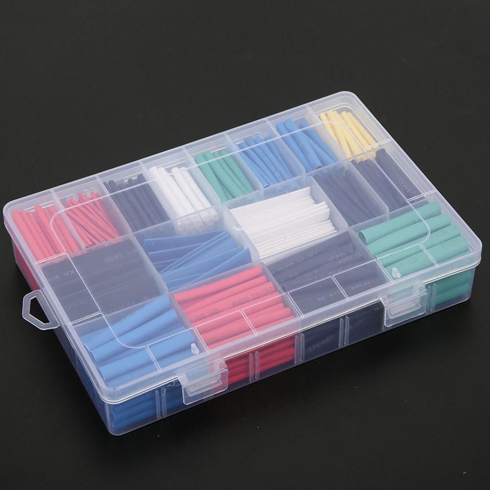 670pcs Mixed Colored Heat Shrink Tubing Wrap Cable Sleeve Shrinkable Tube