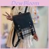 Vintage Plaid Flip Cover Backpack For Women 2023 New Trendy Simple Student Bookbag Travel Laptop Bag