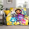 Colorful Friends Dollhouse Blanket Flannel Blanket for Bed, Sofa, Camping, Hiking, Picnic Essentials, Gift for Family Fan Gifts