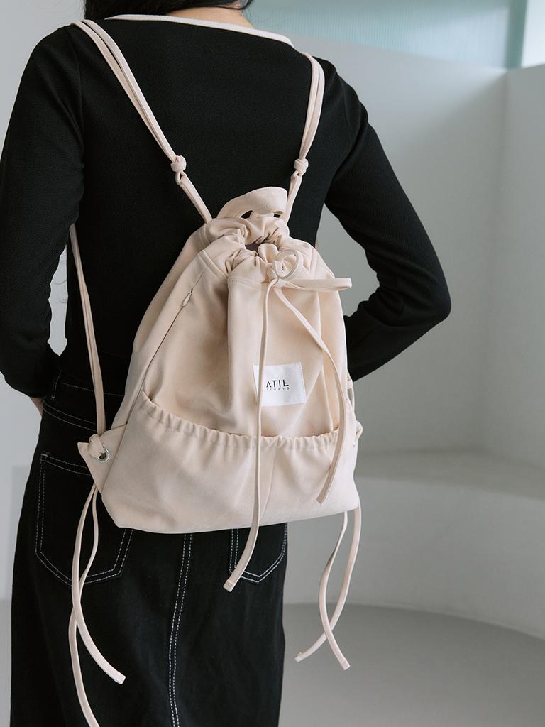 Atil Studio Daily String Backpack _ [Light Beige]